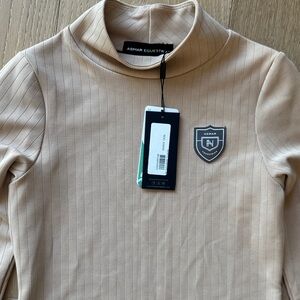 NWT Asmar Equestrian Beige Long Sleeve Top